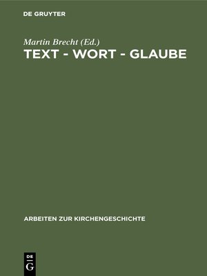 cover image of Text--Wort--Glaube